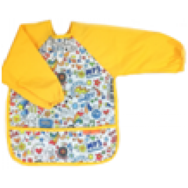 長袖防水兜形口水肩 6M - 爵士樂